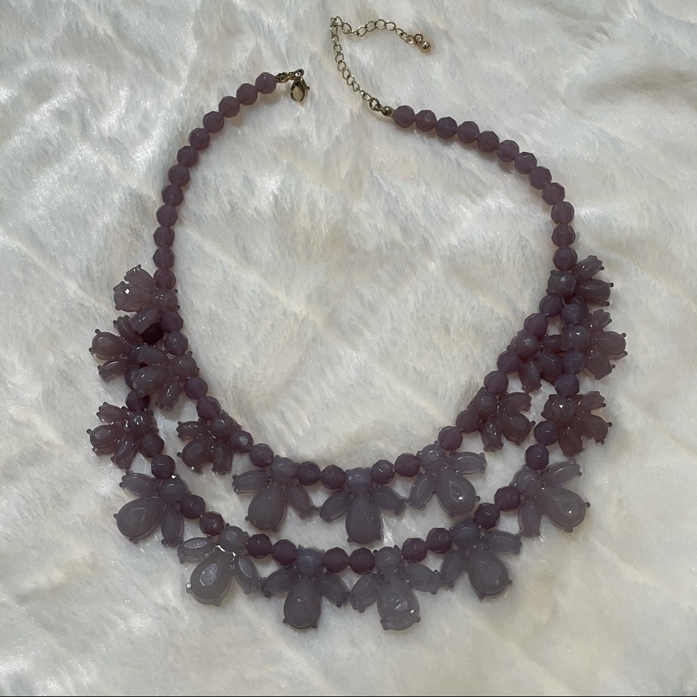 Purple statement necklace